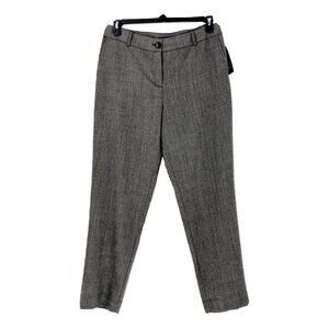 New Pendleton Dress Trousers Sz 12 Virgin Wool Herringbone High Waist
